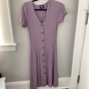 Bobeau Button Down Purple Dress